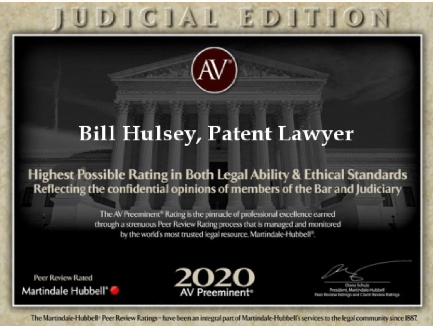 HULSEY PC AV Preeminent Judicial Edition AV Rating